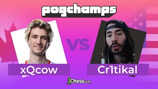 xQc Gets Checkmated by MoistCr1tikal in 6 Moves  Chesscom PogChamps [upl. by Judith]