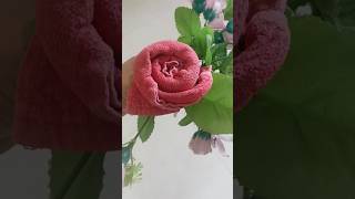 How To Fold A Napkin Into Rose  Napkin Rose shorts ytshorts shortvideo craft [upl. by Aredna61]