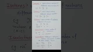 Isotopes IsobarsIsotonesIsoelectronic and Isodiaphers definition in easy word [upl. by Hullda]