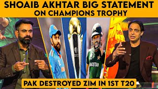 Shoaib Akhtar BIG Statement on Champions Trophy  Pakistan Destroyed Zimbabwe in 1st T20  Cric Care [upl. by Ettenuahs869]