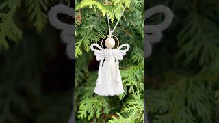 Making Macrame Angel  DIY Christmas Ornament decoration crafts decor tutorial [upl. by Wrennie]