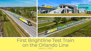 First Brightline Test Train on the Orlando Line [upl. by Iblok]