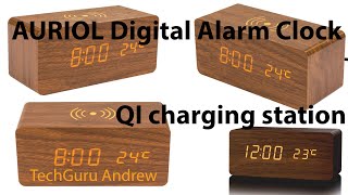 AURIOL Digital Alarm Clock With QI charging station [upl. by Body871]