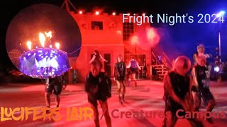 Thorpe Park Fright Nights 2024  Creatures Campus Show  Hellfire Show [upl. by Mildrid]