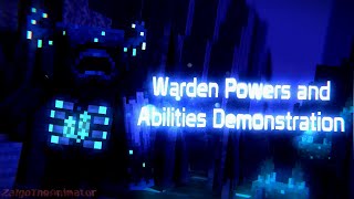 Warden Powers And Abilities Demonstration  Minecraft Wild Update Animation [upl. by Argus]