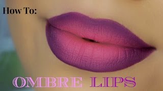 FUN amp EASY  OMBRE LIP TUTORIAL [upl. by Valenza]