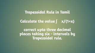 Trapezoidal Rule in Tamil part 2 [upl. by Araed555]