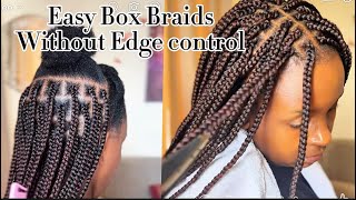 HOW TO BOX BRAIDS WITHOUT GEL [upl. by Girovard]