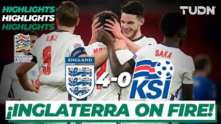 Highlights  Inglaterra 40 Islandia  UEFA Nations League  J6  TUDN [upl. by Adil]