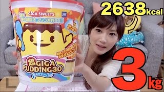 Kinoshita Yuka OoGui Eater ３Kg of Mega Giga Pudding [upl. by Hutson]