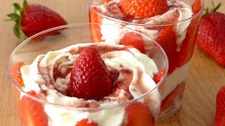 FRESAS CON NATA RECETA PASO A PASO [upl. by Dami]