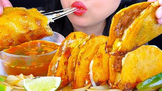 ASMR MUKBANG  Quesabirria Tacos Dipped in Consommé  Eating Sounds  ASMR Phan [upl. by Aitahs847]