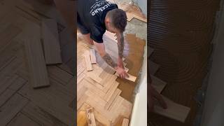 DIY Oak Parquet Flooring Installation  Easy or Difficult [upl. by Htebsil490]