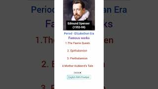 Edmund Spenser famous works englishliterature educationalvideo shortsvideo [upl. by Thorfinn428]