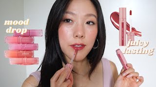 Glassy Lip Tints  Peripera ink glowing vs Romampand juicy lasting [upl. by Hymen]