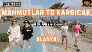 Mahmutlar to Kargıcak Street Tour  Mahmutlar Alanya Street Tour  Alanya Antalya Turkey  4K 60FPS [upl. by Kacerek184]