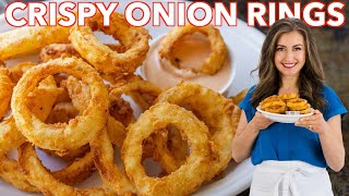 Crisp ONION RINGS Recipe  Onion Ring Dipping Sauce [upl. by Egan]