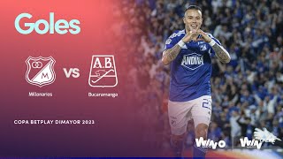 Millonarios vs Atlético Bucaramanga goles  Copa BetPlay Dimayor 2023  Octavos ida [upl. by Dulciana]