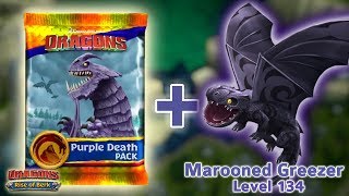 Purple Death Pack  Marooned Greezer Titan Mode Max Level 134  Dragons Rise of Berk [upl. by Booth]