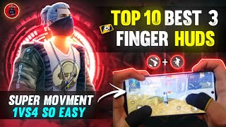 बिलकुल New Top 10 Best 3 Finger Custom Hud Free Fire 2024⚡🔥MOVMENTHEADSHOT 3 Finger Setting 2024 [upl. by Kin]