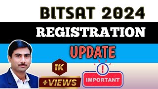 Bitsat 2024 registration date 1224  what is the registration date for bits Tech4Pilani [upl. by Leahcym]