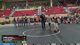 12U Boys 108 Corbin Wooley Team Tulsa Wrestling Club Vs Chase Wilson Team Grind House [upl. by Ueihttam]