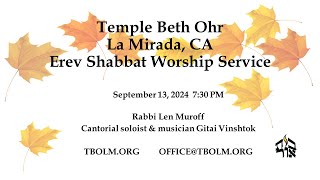 Erev Shabbat Worship Services 9132024 Gitai Vinshtok Guest Soloist and Musician [upl. by Mandeville903]