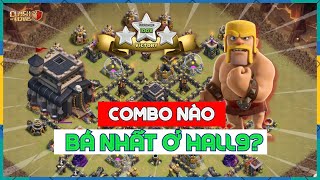 🔥Combo Nào Bá Nhất ở Hall9 Clash of Clans  Hog Rider Attack Strategy Th9 [upl. by Anurb]