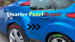 Ford Focus Quarter Panel Dent Repair [upl. by Nakada]