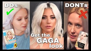 How to dye your own hair platinum blonde at home 2021  GAGA style  Garnier Nutrisse ultra blonde [upl. by Sirovaj]