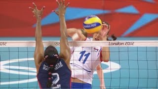 Womens Volleyball  USA v Serbia Pool B Match  London 2012 Olympics [upl. by Tearle507]