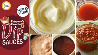 Everyone’s favorite 5 dip sauces Recipes By Food Fusion [upl. by Anivla]