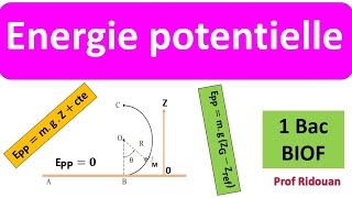 Énergie potentielle cour et exercices corrigés 1Bac SM et Sx physique [upl. by Kamaria]