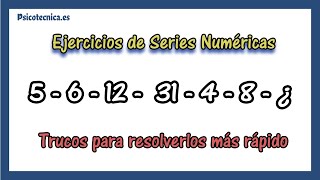 👨🏻‍🏫 Test psicotécnicos de series de numeros resueltos y explicados [upl. by Magner]