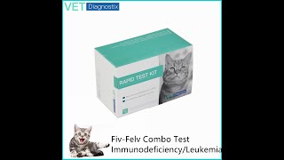 Feline Immunodeficien Leukemia FIV FELV Combo Test Kit [upl. by Nnanaej]