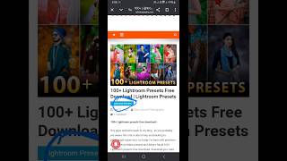 100 Lightroom Presets Free Download shorts lightroompresets photoediting [upl. by Frederico]