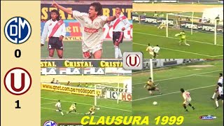 Deportivo Municipal 0 vs Universitario 1  Resumen  1999  Gol José del Solar ⚽ [upl. by Annairb544]