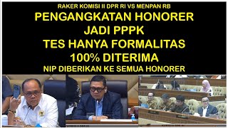 RAKER KOMISI II DPR RI DENGAN MENPAN RB  BKN HONORER DIANGKAT JADI PPPK SELEKSI HANYA FORMALITAS [upl. by Tallou]