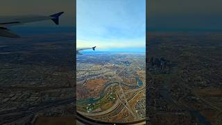 Calgary Airport Takeoff  Calgary Downtown aerial View  Flying over Calgary [upl. by Nevin]