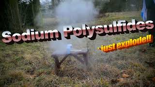 VIOLENT CHEMICAL REACTION BETWIXT HYDROGEN PEROXIDE AND A CONCENTRATED ALKALI POLY SULFIDE SOLUTION [upl. by Meggie]