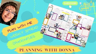 PLAN WITH ME WEEKLY SPREAD DRAGONFLIES [upl. by Cindi]