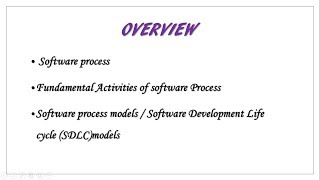 SOFTWARE PROCESS amp SDLC MODELS LECTURE 2 [upl. by Lamberto887]