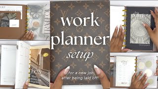 april 2024 work planner setup  setup my planner with me for a new job [upl. by Eniladam695]