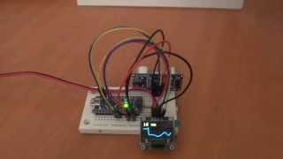 HCSR04 ultrasonic sensor with OLED display [upl. by Zetnom]