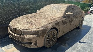 2 YEARS UNWASHED CAR  Wash the Dirtiest Bmw 5 Series [upl. by Nibbs]