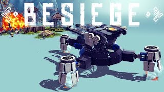 Besiege  Futuristic Hover Tank Real Grappling Hook amp The Best Helicopter  Besiege Best Creations [upl. by Yetta]