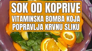 Kako spremiti sok od koprive i limuna recept bez šećera [upl. by Adlev102]