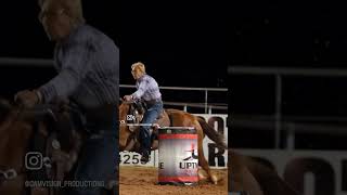 Frances Crowhurst showin them how it’s done in West Tx rodeo barrelracing grandma motivation [upl. by Arni]