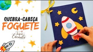 Passo a passo QuebraCabeça Foguete em feltro  DIY [upl. by Eniretac]