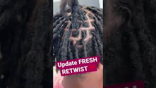 Wash 🧼 Retwist on budding LOCS dreads locjourney [upl. by Stoll792]